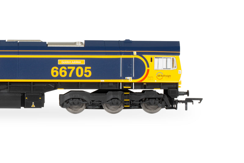 Hornby R30334 GBRf Class 66 "Golden Jubliee" No. 66705 DCC Ready OO Gauge