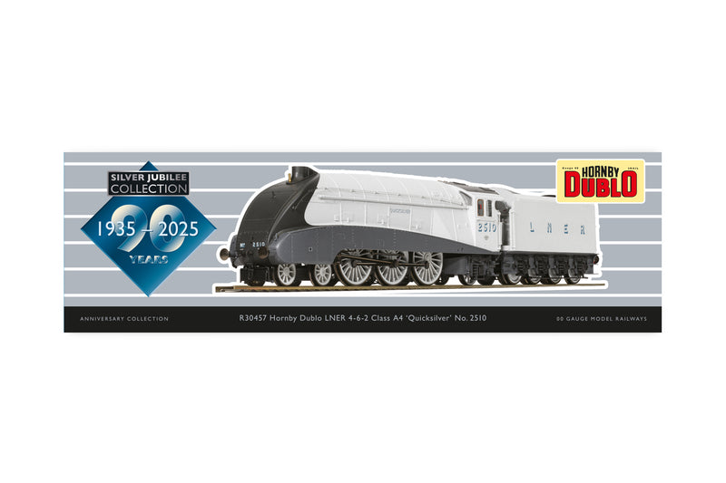 Hornby Dublo R30457 LNER 4-6-2 Class A4 'Quicksilver' No.2510 Silver Jubilee Collection DCC Ready OO Gauge