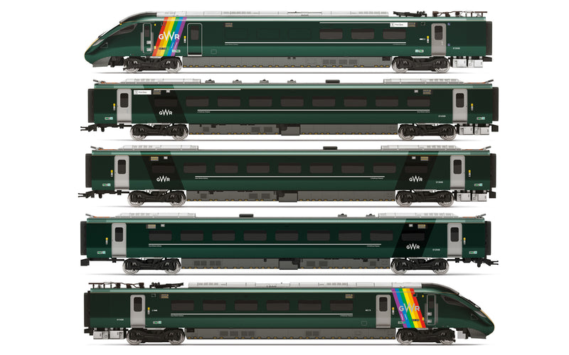 Hornby R3872 GWR Trainbow Class 800 5-Car Train Pack DCC Ready OO Gauge