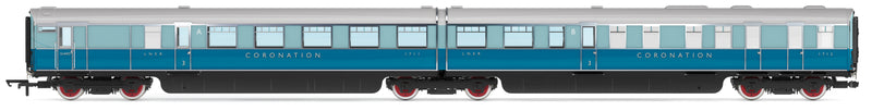 Hornby R40223 LNER Coronation Brake Third & Kitchen Third Articulated Coach Pack OO Gauge