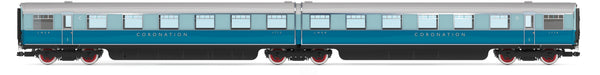 Hornby R40224 LNER Coronation Double Open First Articulated Coach Pack OO Gauge