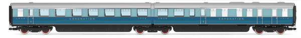 Hornby R40225 LNER Coronation Open Third & Kitchen Third Articulated Coach Pack OO Gauge