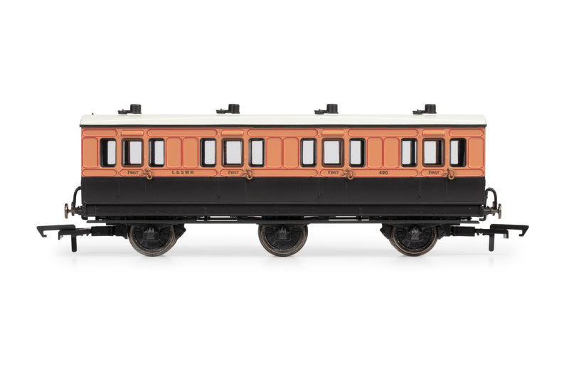 Hornby R40289 LSWR, 6 Wheel Coach, 1st Class, 490