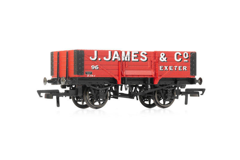 Hornby R60103 (Pack of 3) Plank Wagons 'BW & Co', 'J-James & Co', 'Newstead' OO Gauge