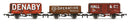 Hornby R60104 (Pack of 3) Plank Wagons 'Denaby' OO Gauge