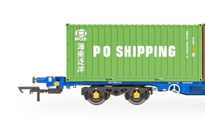 Hornby R60239 KFA Container Wagon 2x20ft Containers & 1x20ft Tanktainer OO Gauge