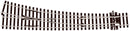 Peco Streamline SL-E186 Curved Right Hand Turnout Electrofrog Code 75 OO Gauge