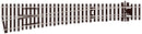 Peco Streamline SL-E189 Large Radius Left Hand Turnout Electrofrog Code 75 OO Gauge
