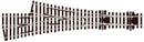 Peco Streamline SL-E199 Asymmetric 3 Way Turnout Electrofrog Code 75 OO Gauge