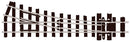 Peco Streamline SL-E491 Small Radius Right Hand Turnout Narrow Gauge OO-9