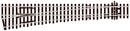 Peco Streamline SL-89 Large Radius Left Hand Turnout Insulfrog Code 100 OO Gauge