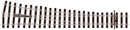 Peco Streamline SL-U1188 Right Hand Large Radius Turnout Unifrog "Bullhead" Code 75 OO Gauge
