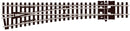 Peco Streamline SL-U396F Medium Radius Left Hand Turnout Unifrog Code 55 N Gauge