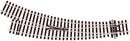 Peco Streamline SL-U76 Small Radius Curved Right Hand Turnout Unifrog Code 100 OO Gauge