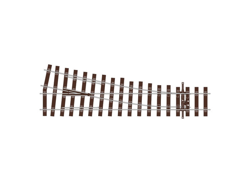 Peco Streamline SL-U1191 Right Hand Small Radius Turnout Unifrog "Bullhead" Code 75 OO Gauge