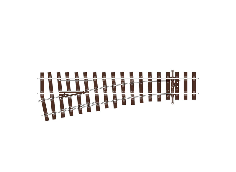 Peco Streamline SL-U1192 Left Hand Small Radius Turnout Unifrog "Bullhead" Code 75 OO Gauge