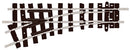 Peco Setrack ST-406 No 1 Radius Left Hand Turnout OO-9 Narrow Gauge