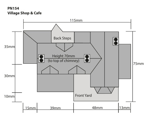 Metcalfe PN154 N Scale Village Shop & Cafe