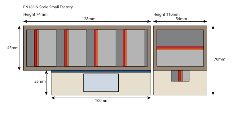 Metcalfe PN183 N Scale Small Factory