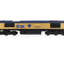 Hornby R30461 Class 66 GBRF Drax (Gold) 'Drax Power Station' No. 66301 (Railroad) DCC Ready, OO Gauge