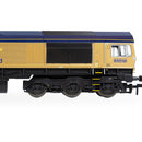 Hornby R30461 Class 66 GBRF Drax (Gold) 'Drax Power Station' No. 66301 (Railroad) DCC Ready, OO Gauge