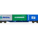 Hornby TT6032 TOAUX KFA Container Wagon with 3x20' Containers (TT:120)
