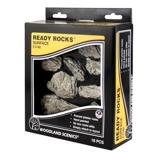 Woodland Scenics C1140 Ready Rocks "Surface" 18 Pieces