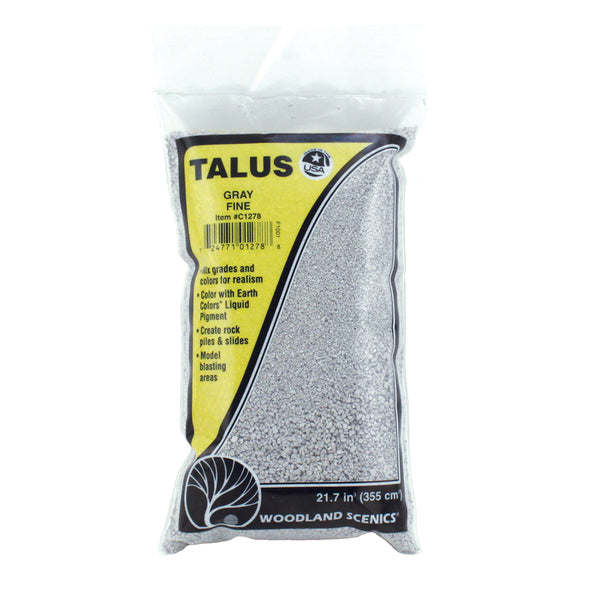 Woodland Scenics C1278 Talus, Fine, Grey