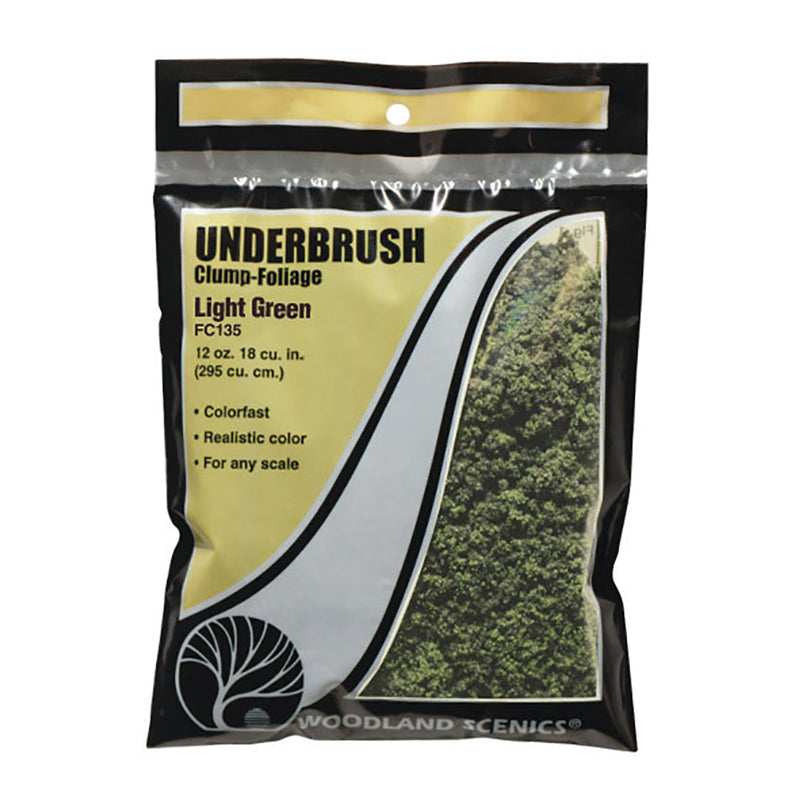 Woodland Scenics FC135 Underbrush, Light Green, Bag