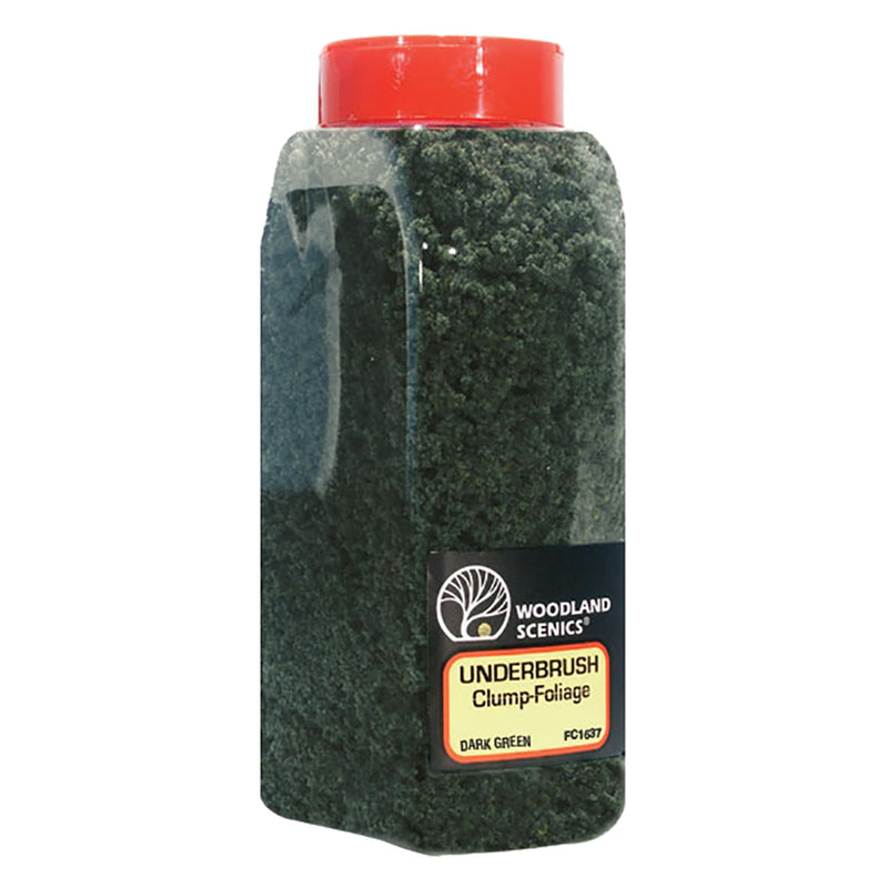 Woodland Scenics FC1637 Underbrush, Dark Green, Large Tub