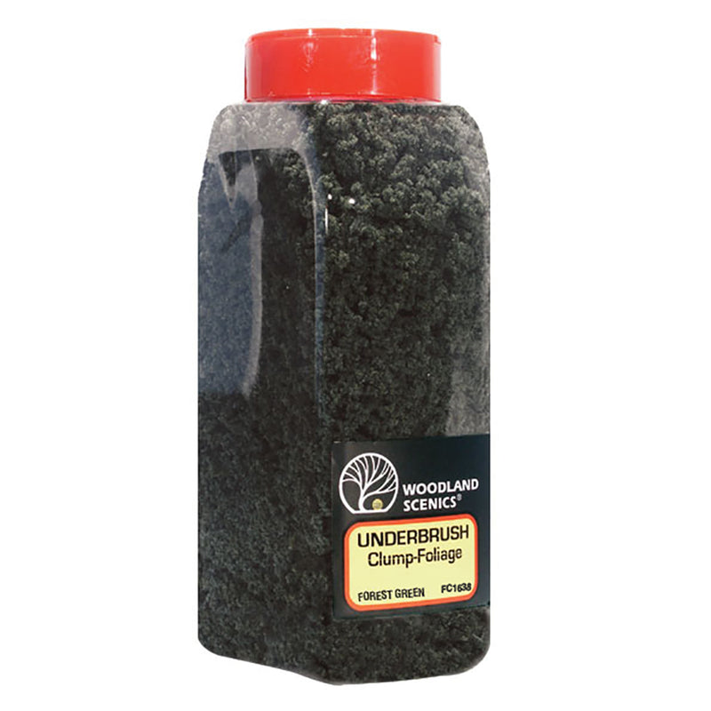 Woodland Scenics FC1638 Underbrush, Forest Green, Large Tub