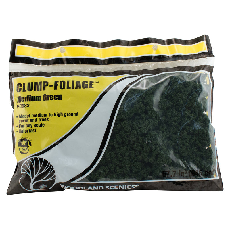 Woodland Scenics FC683 Clump Foliage, Medium Green