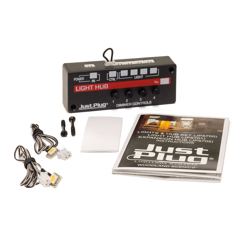 Woodland Scenics JP5700 Just Plug, Lights & Hub Set