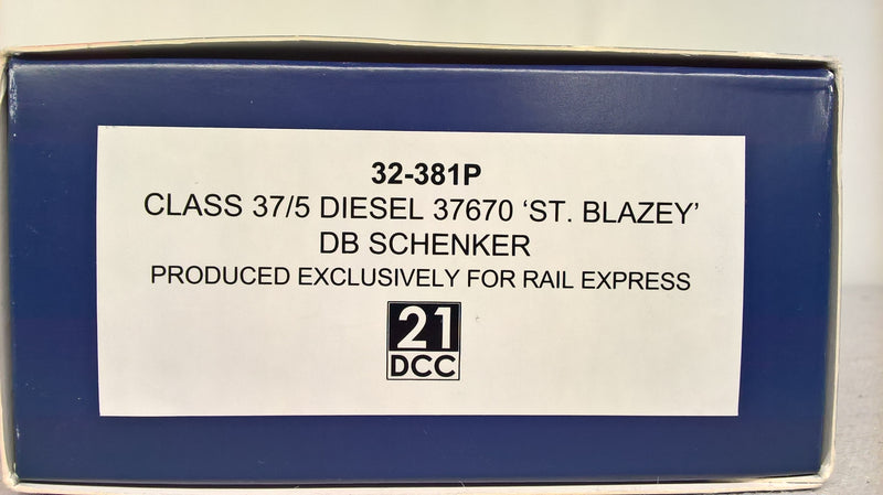 Bachmann 32-381P Class 37/5 37670 "St Blazey" DB Schenker Produced Exclusivly For Rail Express DCC Ready OO Gauge (Pre-owned)