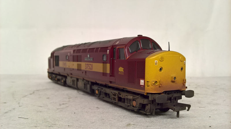 Bachmann 32-381R Class 37/5 Diesel EWS 'English China Clays' Weathered Produced Exclusively For Kernow MRC DCC Ready OO Gauge (Pre-owned)