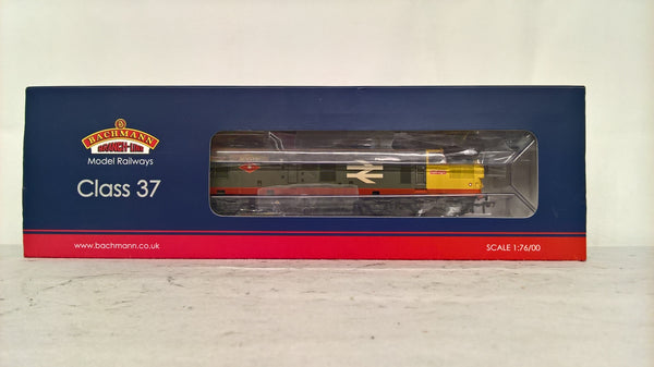 Bachmann 32-775SD Class 37-0 37032 "Mirage" BR Railfrieght Red Stripe Weathered Regional Exclusive Model DCC Ready OO Gauge (Pre-owned)