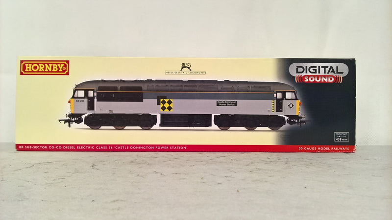 Hornby R3084XS BR Sub Sector Co-Co Diesel Electric Class 56 '56091' Castle Donington Power Station DCC Sound Fitted OO Gauge (Pre-owned)