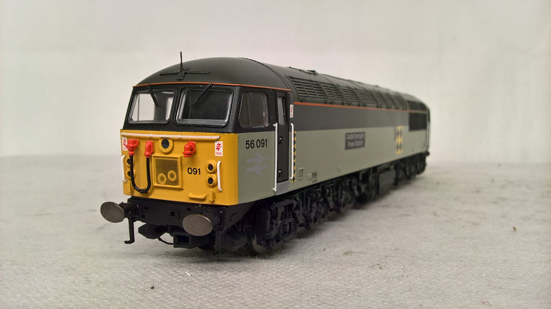 Hornby R3084XS BR Sub Sector Co-Co Diesel Electric Class 56 '56091' Castle Donington Power Station DCC Sound Fitted OO Gauge (Pre-owned)