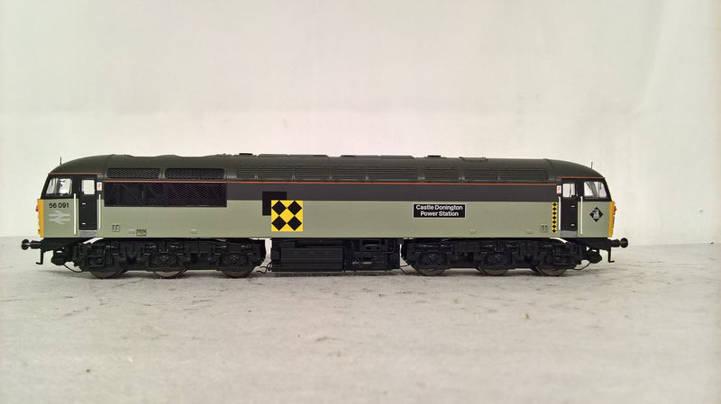 Hornby R3084XS BR Sub Sector Co-Co Diesel Electric Class 56 '56091' Castle Donington Power Station DCC Sound Fitted OO Gauge (Pre-owned)