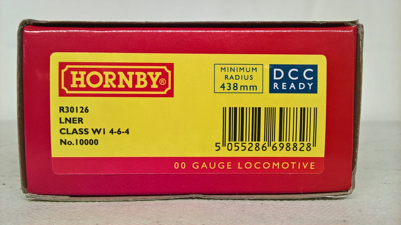 Hornby R30126 LNER Class W1 Hush Hush No. 10000 DCC Ready OO Gauge (Pre-owned)