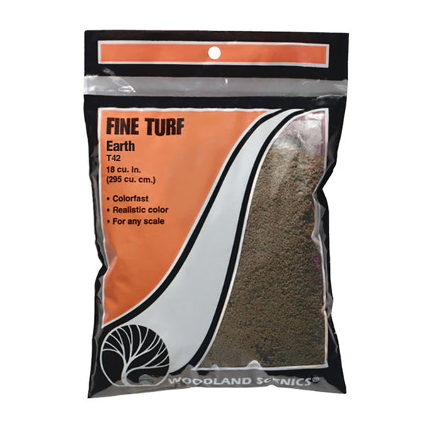 Woodland Scenics T42 Fine Turf, Earth, Bag