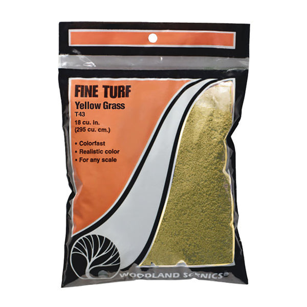 Woodland Scenics T43 Fine Turf, Yellow Grass, Bag