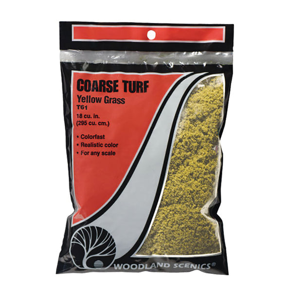 Woodland Scenics T61 Coarse Turf, Yellow Grass, Bag