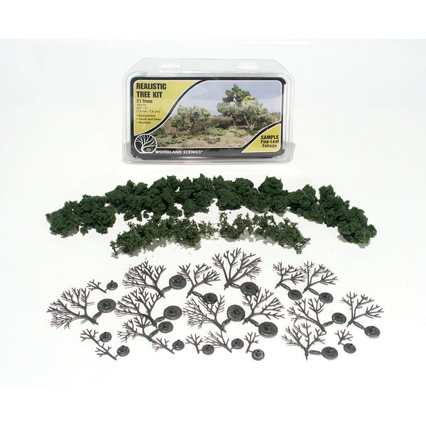 Woodland Scenics TR1112 Realistic Tree Kit, 6 Deciduous