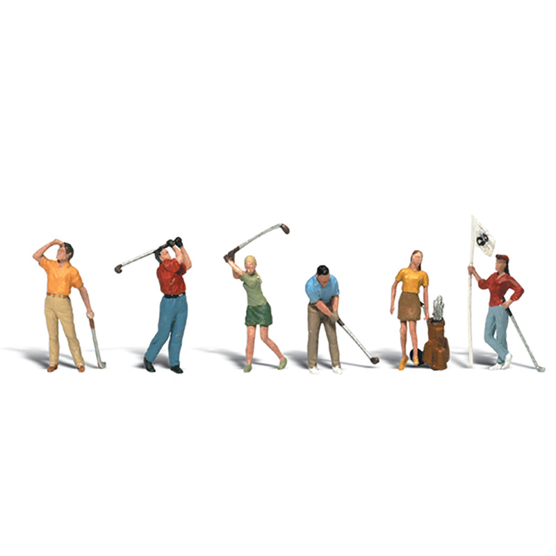 Woodland Scenics A1907 Scenic Accents, Golfers. HO/OO Figures