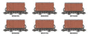 Peco TT:120 TTR61303 Ex-LMS 9ft Wheelbase Vans, British Railways, Bauxite, Fitted