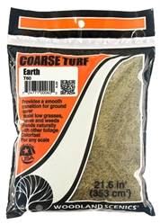 Woodland Scenics T60 Coarse Turf, Earth, Bag