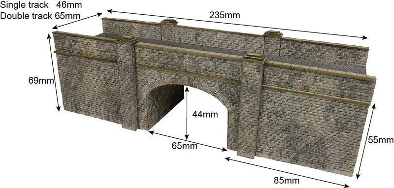 Metcalfe PN146 N Scale Railway Bridge in Red Brick