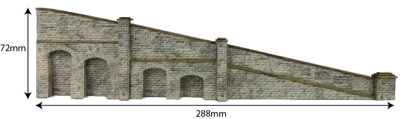 Metcalfe PN149 N Scale Tapered Retaining Wall in Stone