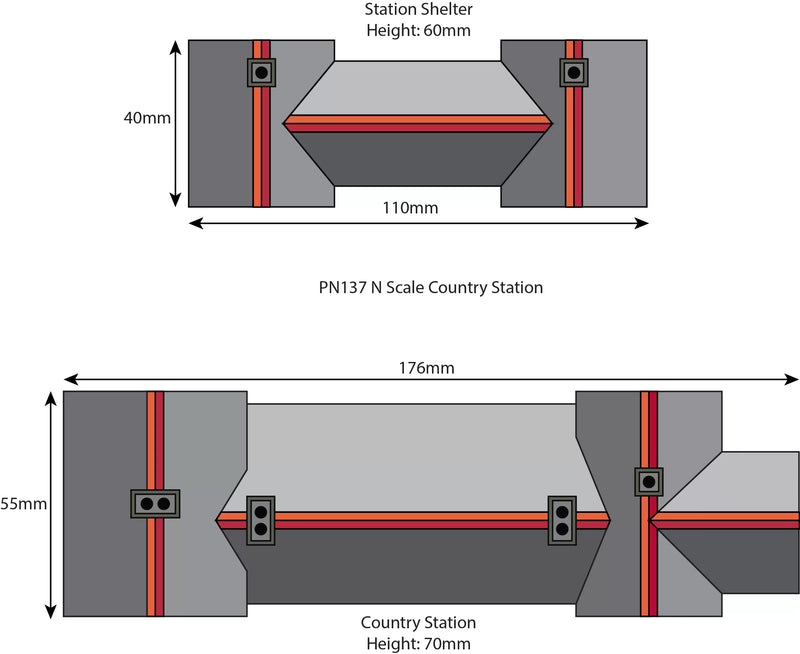 Metcalfe PN137 N Scale Country Station